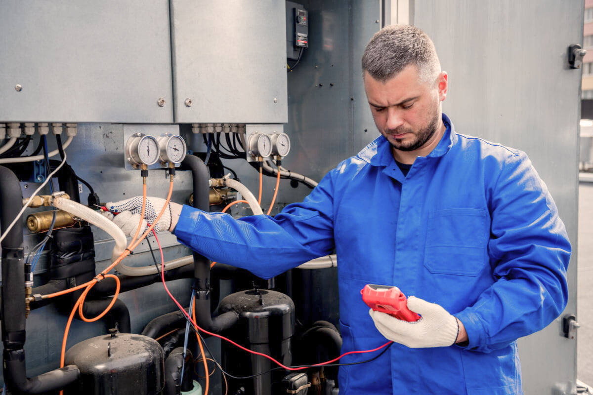 HVAC technician working